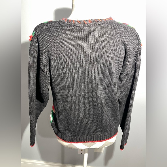 Holiday Black Cardigan Sweater - Picture 4 of 14